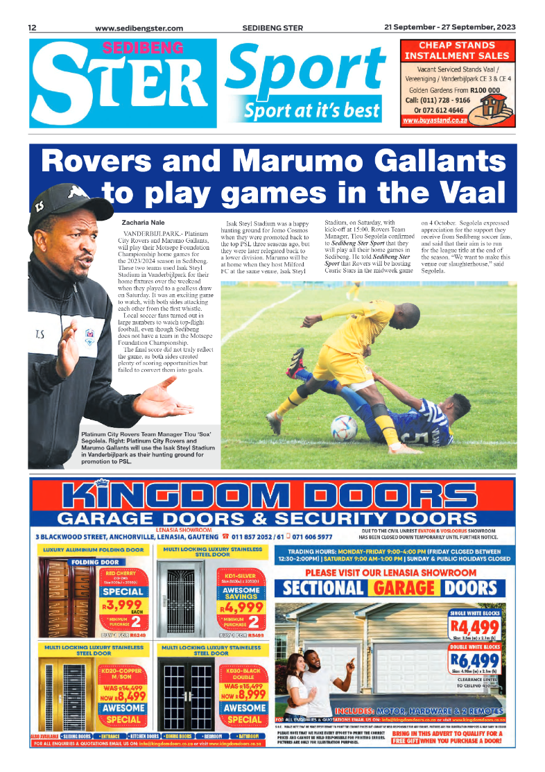Sedibeng ster 21 September – 27 September, 2023 page 12