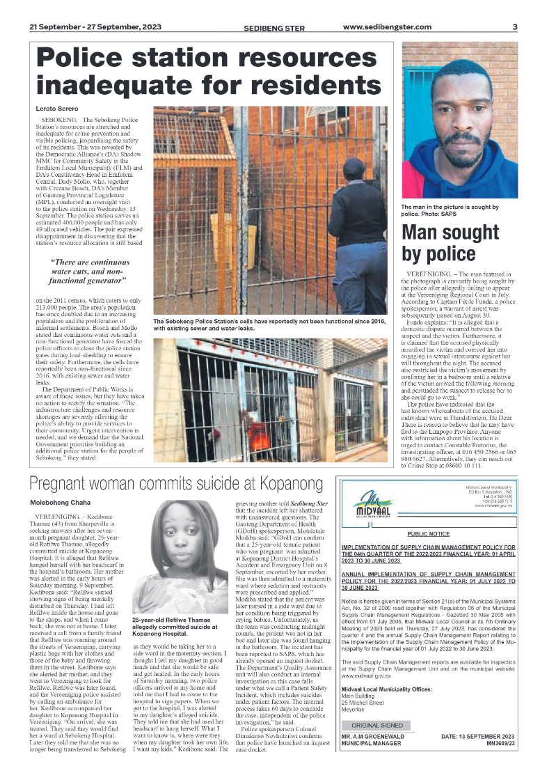 Sedibeng ster 21 September – 27 September, 2023 page 3