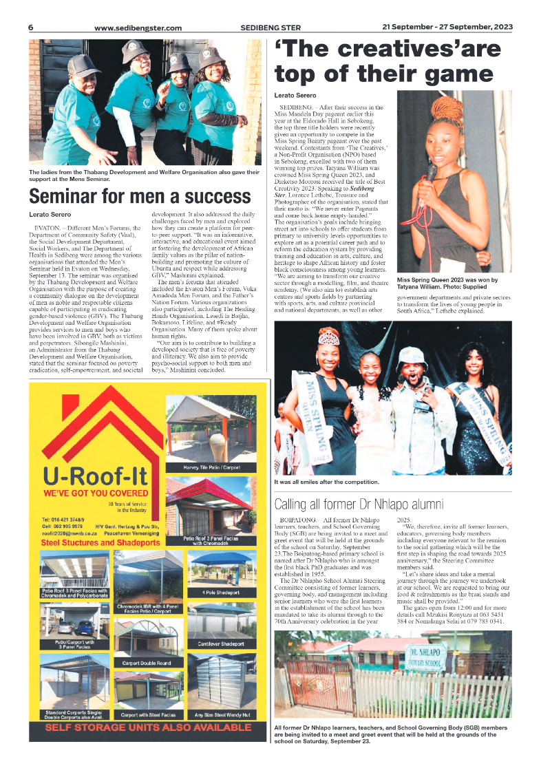 Sedibeng ster 21 September – 27 September, 2023 page 6