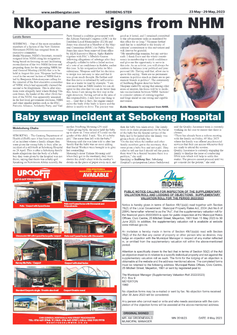 Sedibeng ster 23 May – 29 May, 2023 page 2