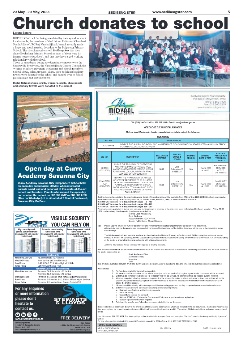Sedibeng ster 23 May – 29 May, 2023 page 5
