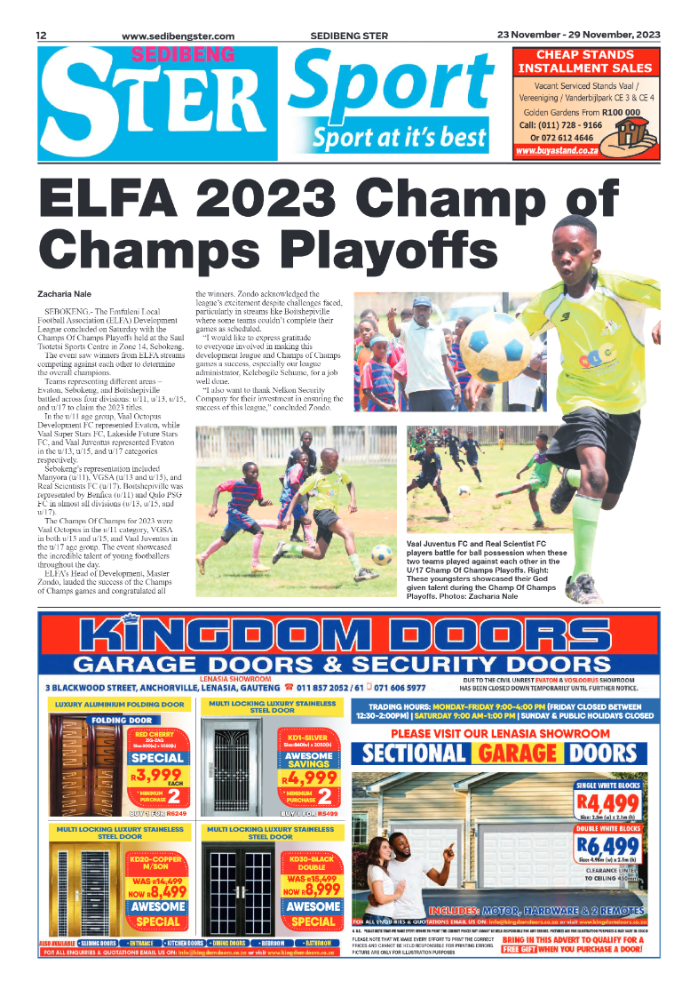 Sedibeng ster 23 November – 29 November, 2023 page 12
