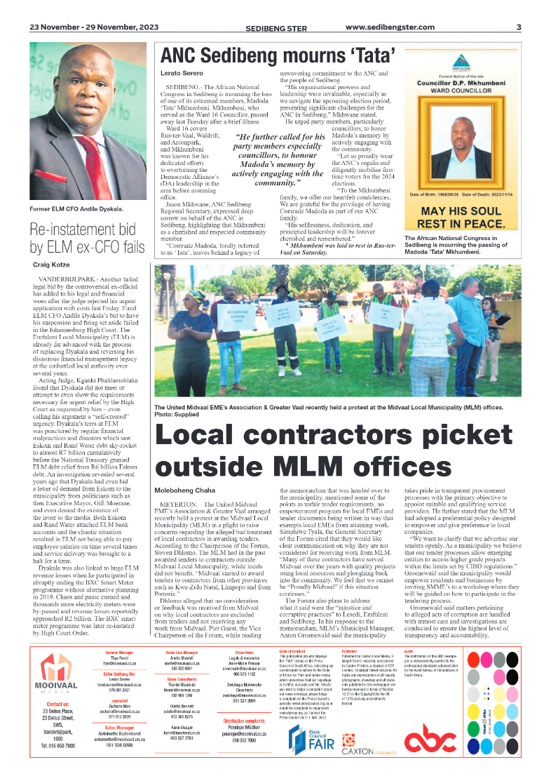 Sedibeng ster 23 November – 29 November, 2023 page 3