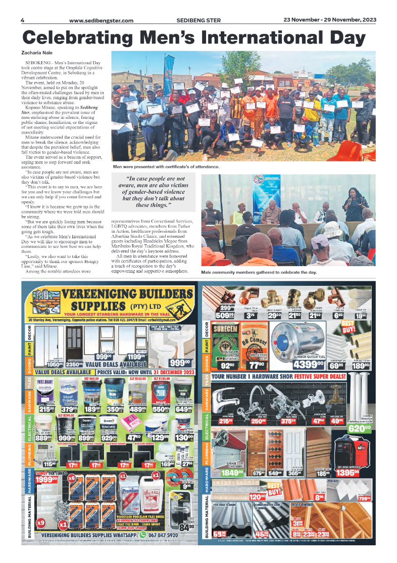 Sedibeng ster 23 November – 29 November, 2023 page 4