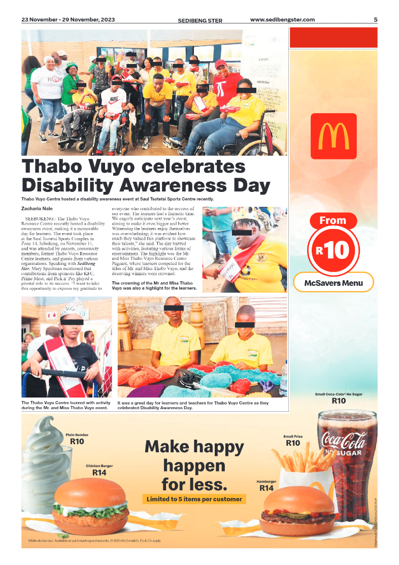Sedibeng ster 23 November – 29 November, 2023 page 5
