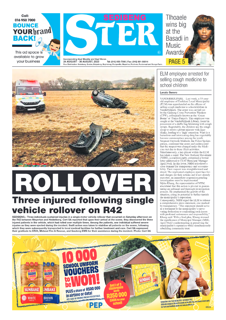 Sedibeng ster 24 August – 30 August, 2023 page 1