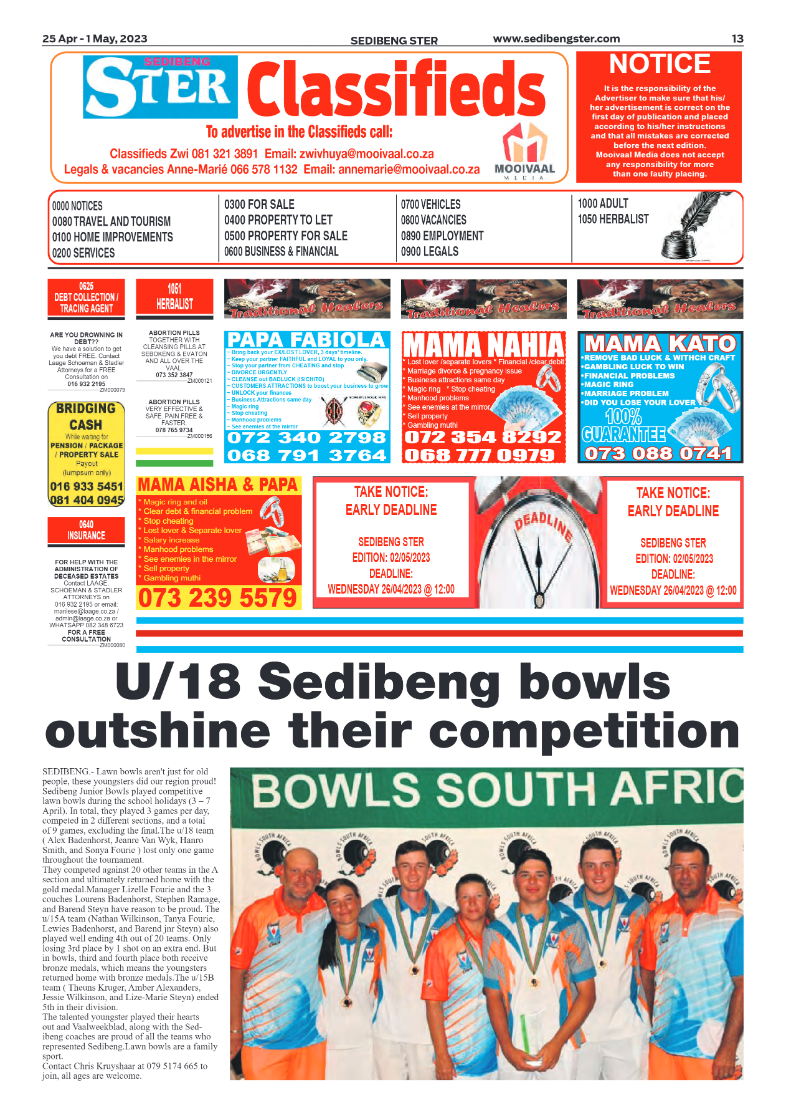 Sedibeng ster 25 Apr – 1 May, 2023 page 13