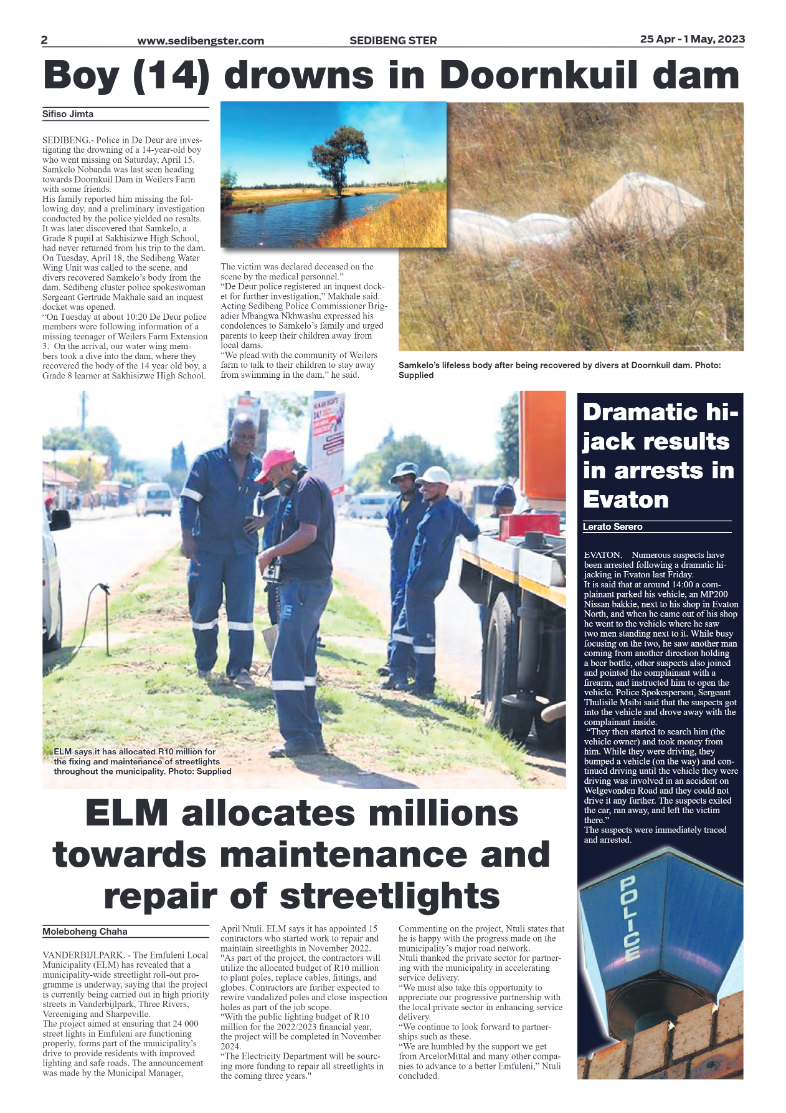 Sedibeng ster 25 Apr – 1 May, 2023 page 2