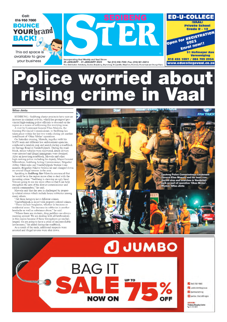 Sedibeng ster 25 January – 31 January 2023 page 1