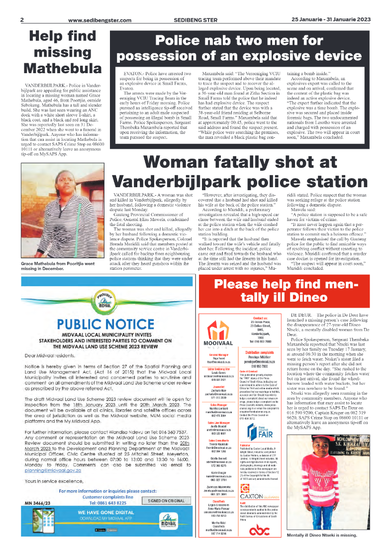 Sedibeng ster 25 January – 31 January 2023 page 2