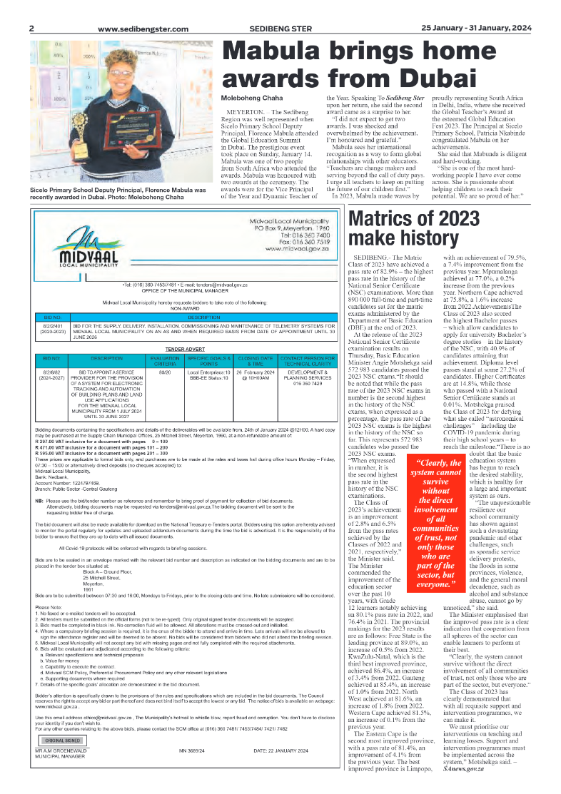 Sedibeng ster 25 January – 31 January, 2024 page 2