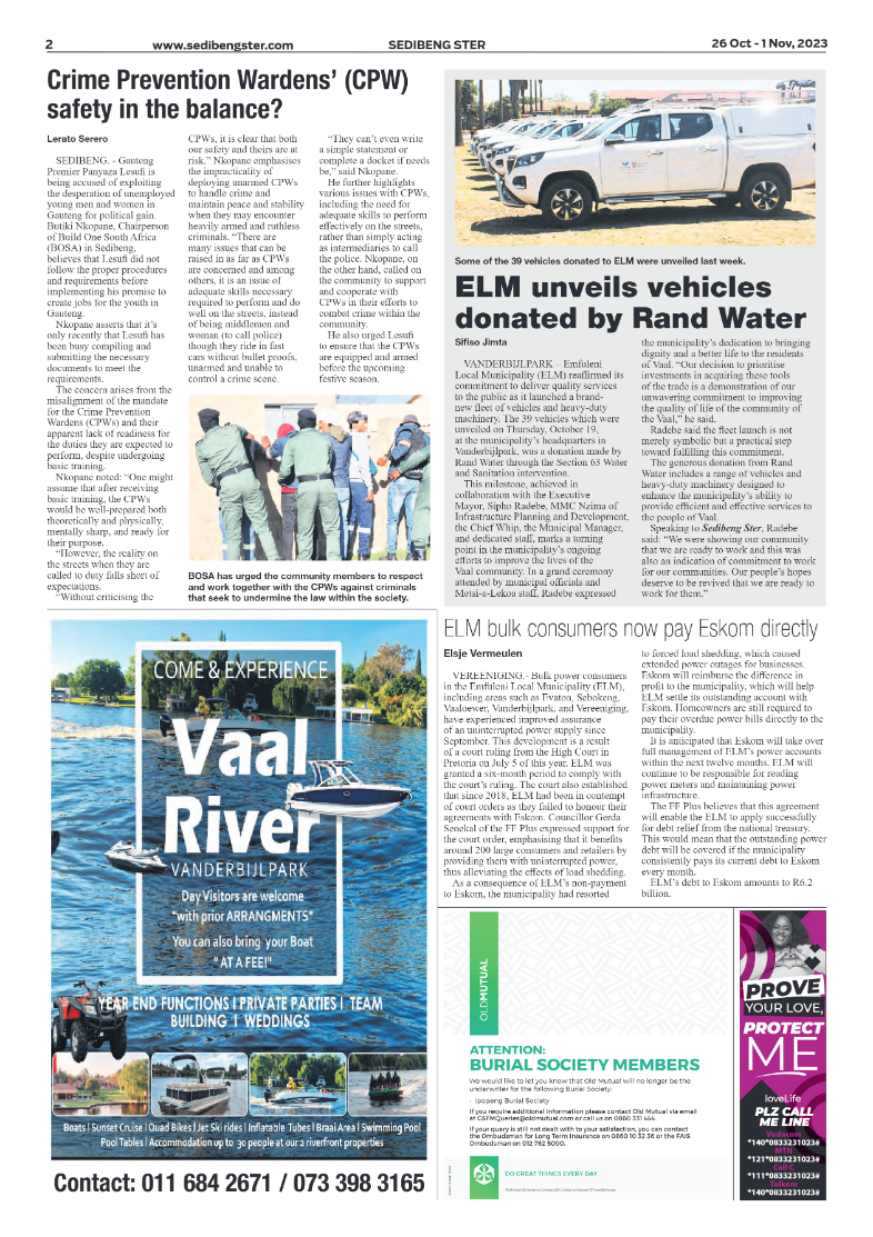 Sedibeng ster 26 Oct – 1 Nov, 2023 page 2