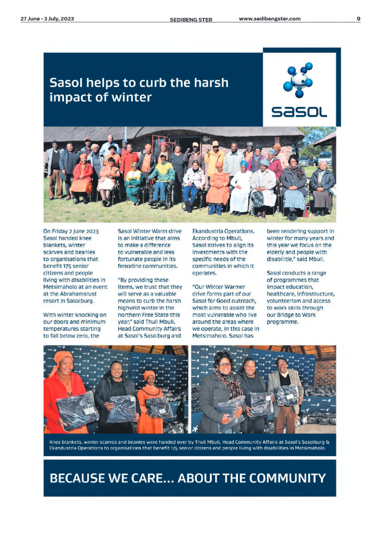 Sedibeng ster 27 June – 3 July, 2023 page 9