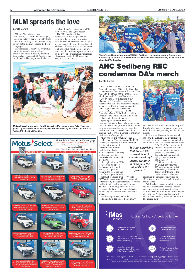 Sedibeng ster 28 Sep – 4 Oct, 2023 page 4