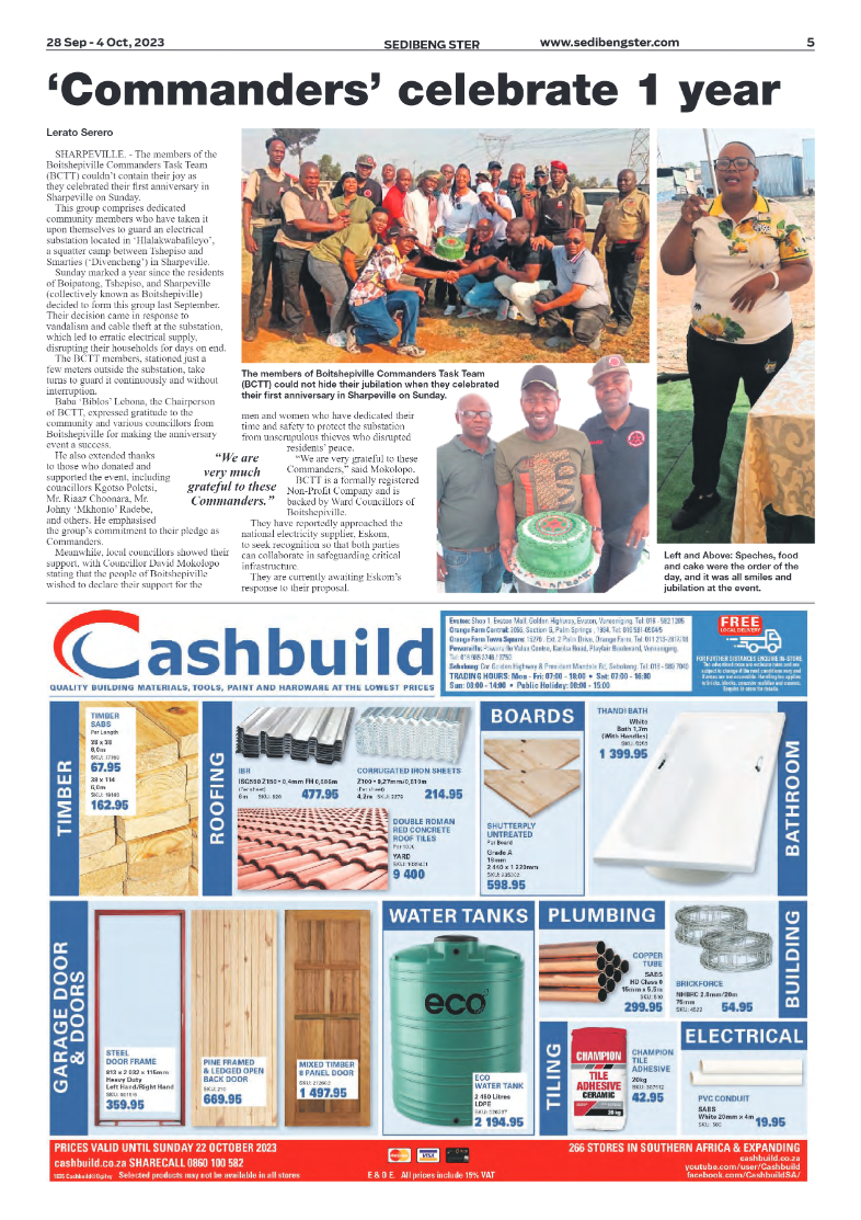 Sedibeng ster 28 Sep – 4 Oct, 2023 page 5