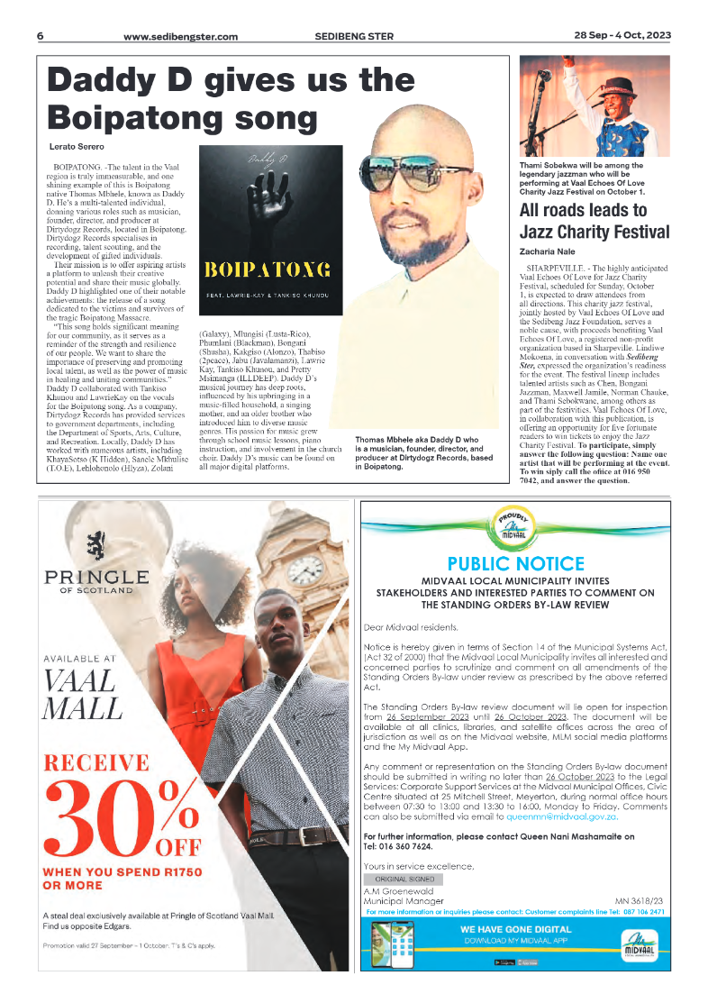 Sedibeng ster 28 Sep – 4 Oct, 2023 page 6