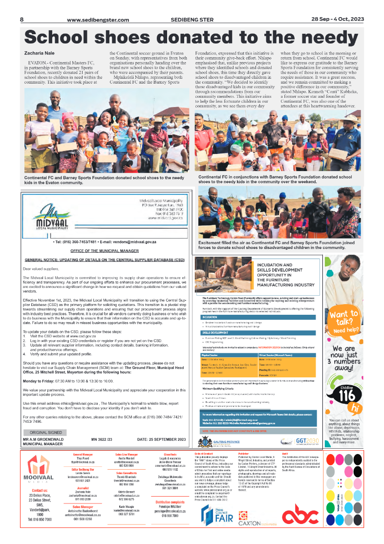 Sedibeng ster 28 Sep – 4 Oct, 2023 page 8