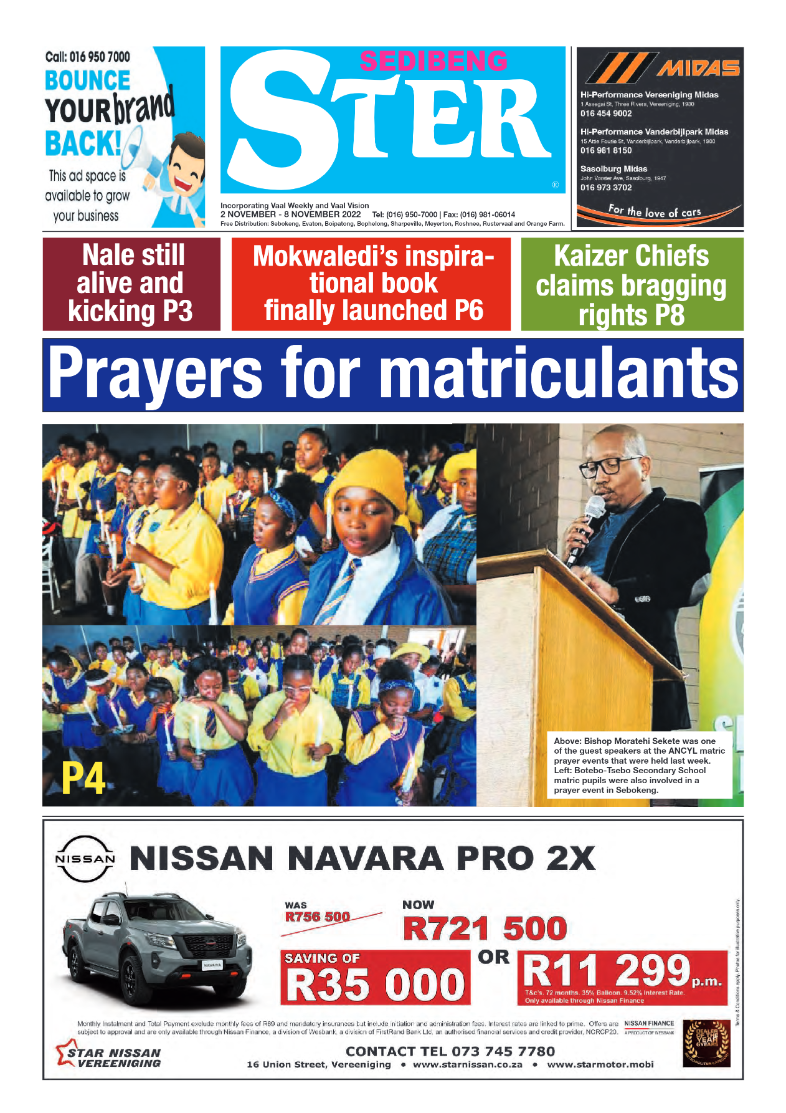 Sedibeng ster 2 November – 8 November 2022 page 1