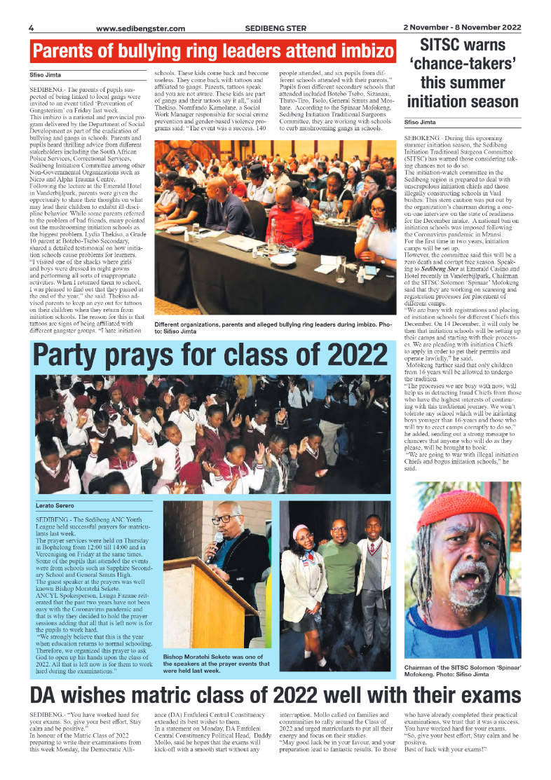 Sedibeng ster 2 November – 8 November 2022 page 4