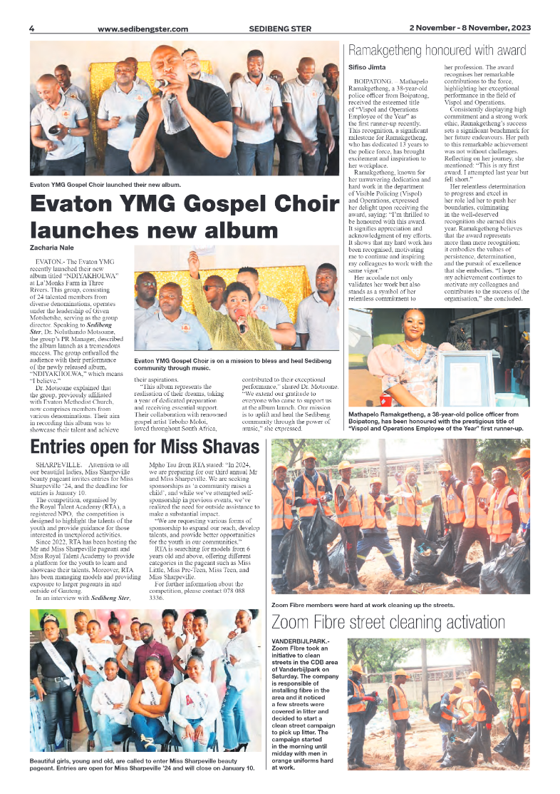 Sedibeng ster 2 November – 8 November, 2023 page 4