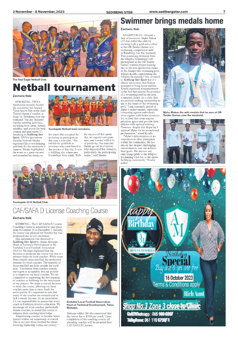 Sedibeng ster 2 November – 8 November, 2023 page 7