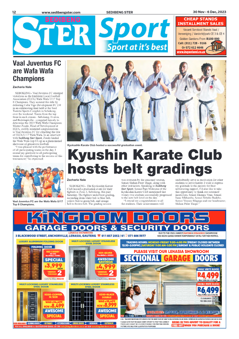 Sedibeng ster 30 Nov – 6 Dec, 2023 page 12