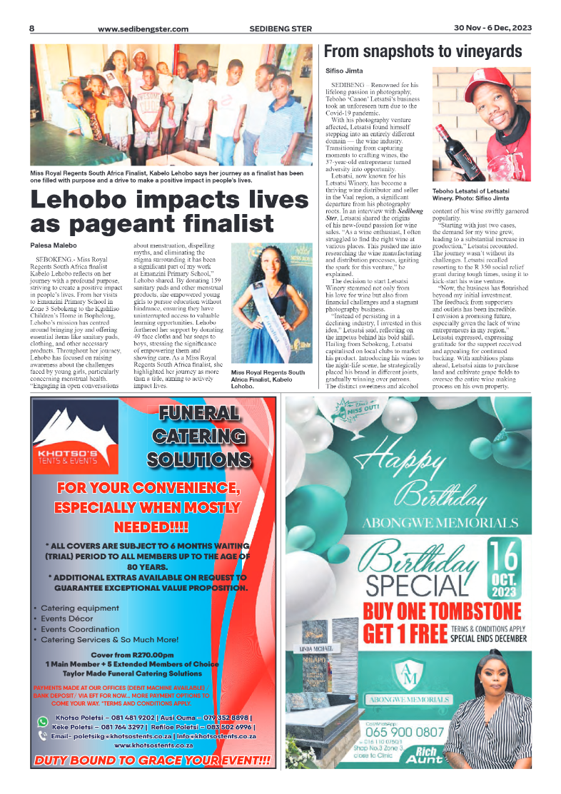 Sedibeng ster 30 Nov – 6 Dec, 2023 page 9