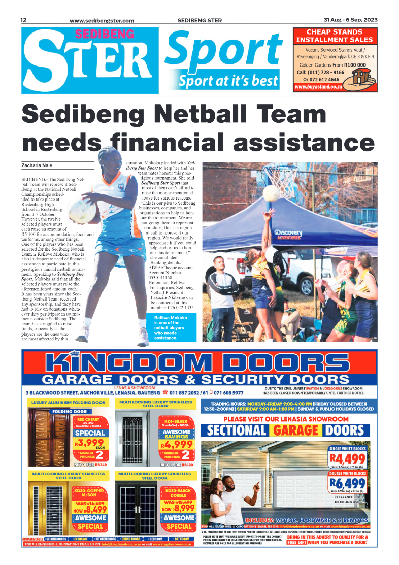 Sedibeng ster 31 Aug – 6 Sep, 2023 page 12