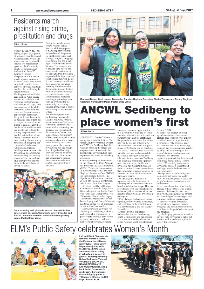 Sedibeng ster 31 Aug – 6 Sep, 2023 page 2