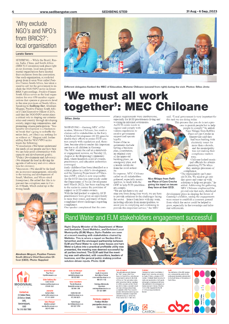 Sedibeng ster 31 Aug – 6 Sep, 2023 page 4