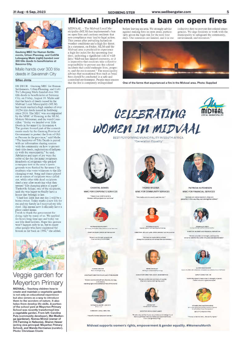 Sedibeng ster 31 Aug – 6 Sep, 2023 page 5