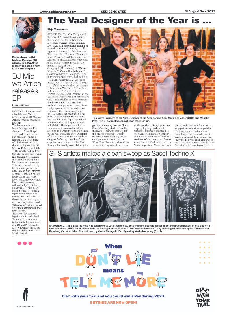 Sedibeng ster 31 Aug – 6 Sep, 2023 page 6