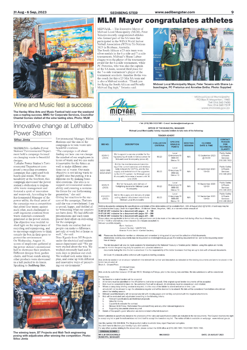 Sedibeng ster 31 Aug – 6 Sep, 2023 page 9