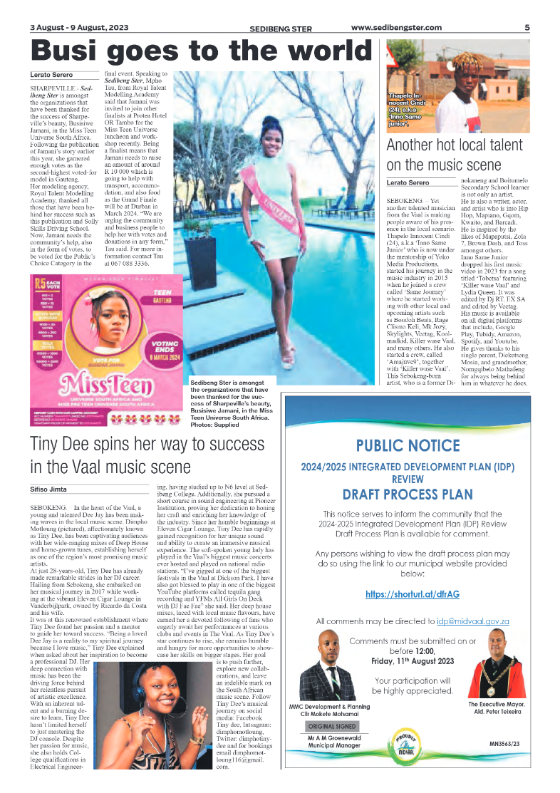 Sedibeng ster 3 August – 9 August, 2023 page 5