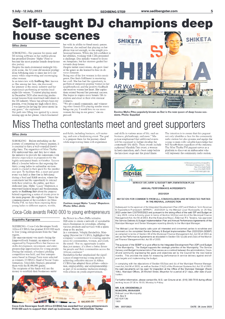 Sedibeng ster 5 July – 12 July, 2023 page 5