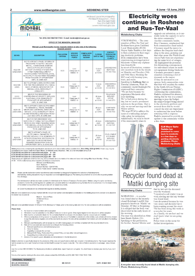 Sedibeng ster 6 June – 12 June, 2023 page 2