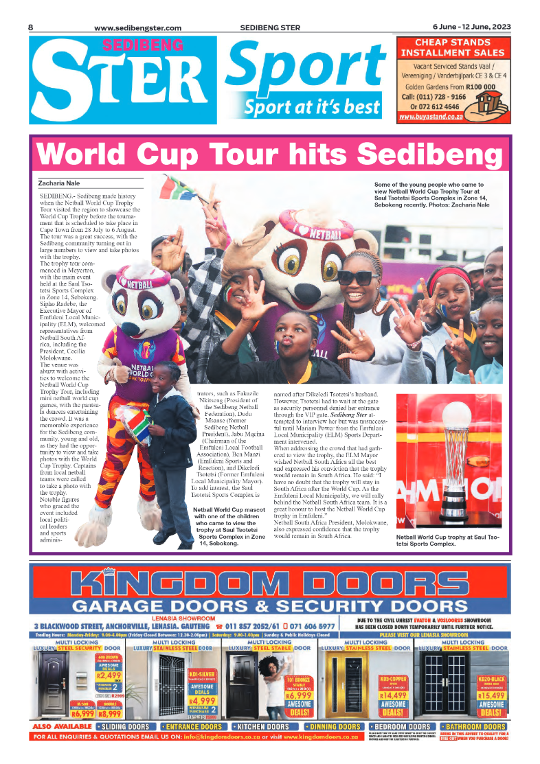 Sedibeng ster 6 June – 12 June, 2023 page 8