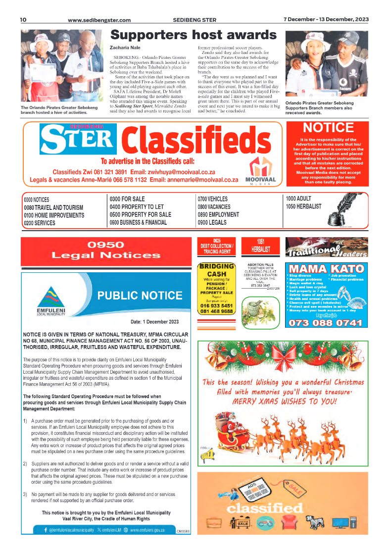 Sedibeng ster 7 December – 13 December, 2023 page 10