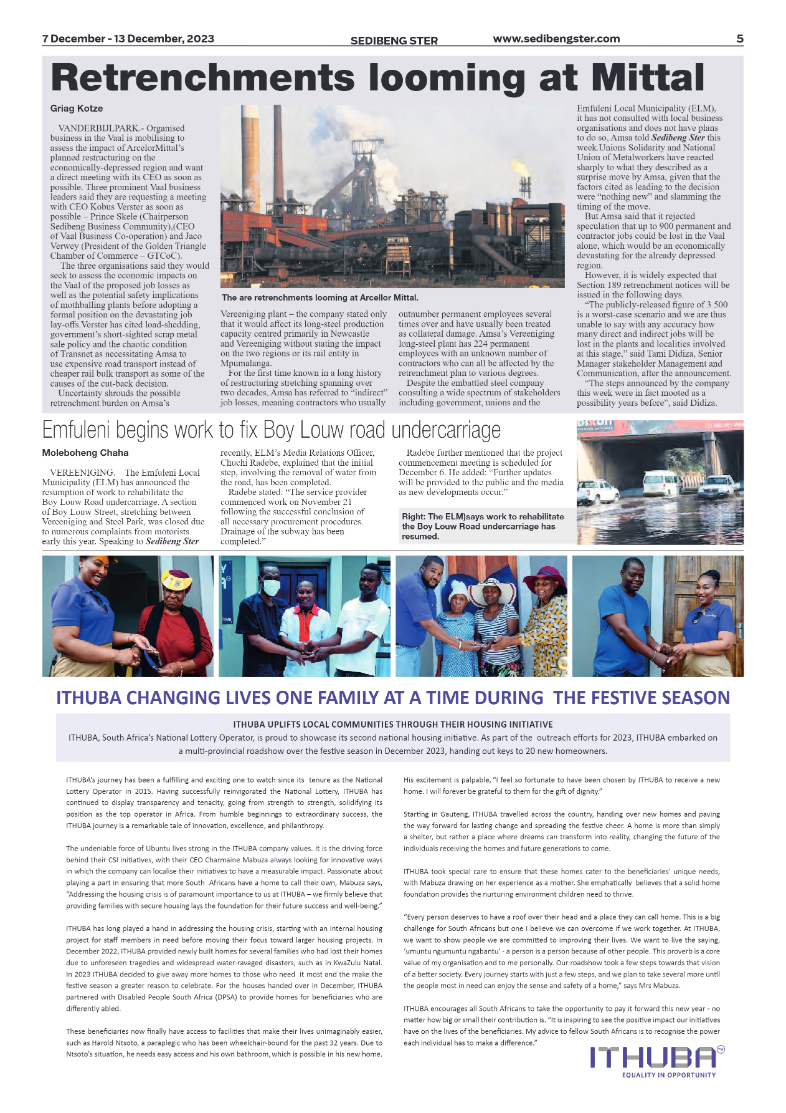 Sedibeng ster 7 December – 13 December, 2023 page 5