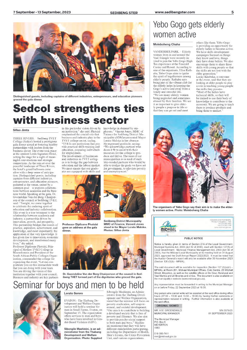 Sedibeng ster 7 September – 13 September, 2023 page 5