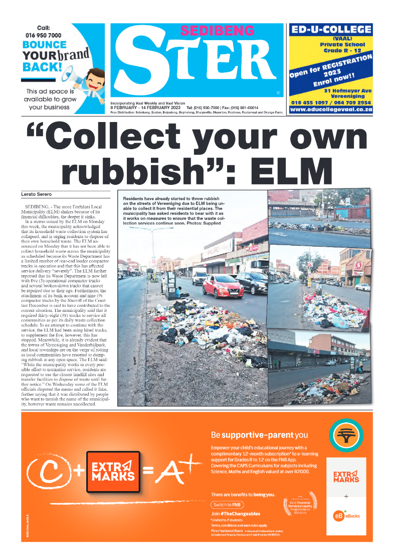 Sedibeng ster 8 February – 14 February 2023 page 1
