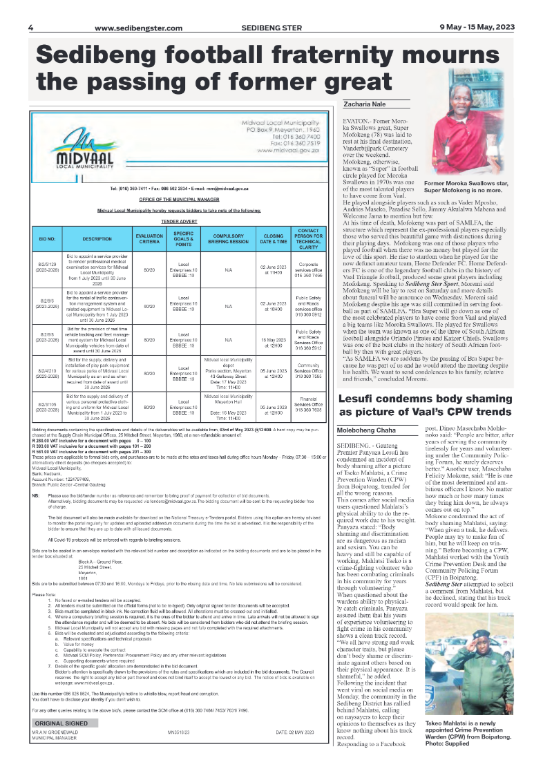 Sedibeng ster 9 May – 15 May, 2023 page 4