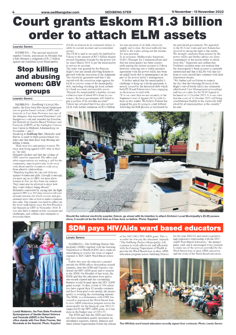 Sedibeng ster 9 November – 15 November 2022 page 4