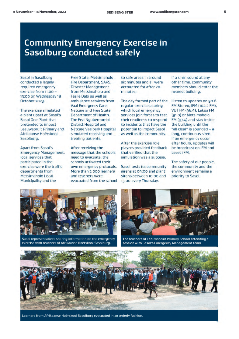 Sedibeng ster 9 November – 15 November, 2023 page 5